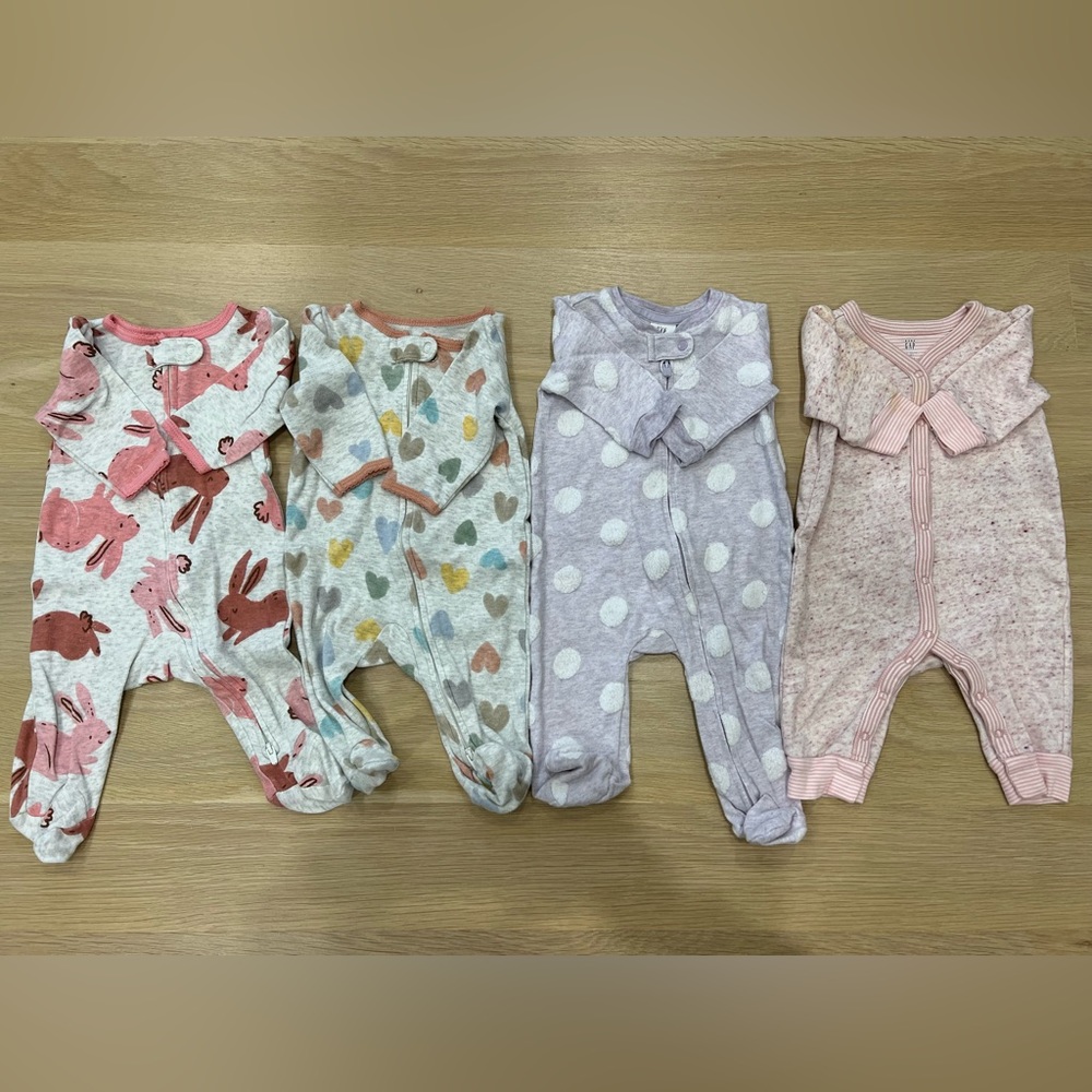 Baby girl 0-3 month onesie bundle